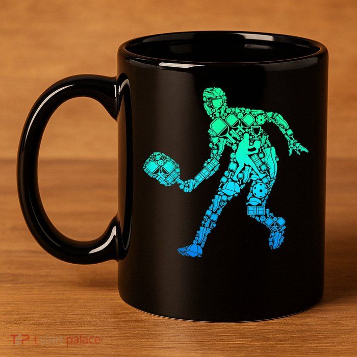 Pickleball Player 11oz C Handle Ceramic Mug