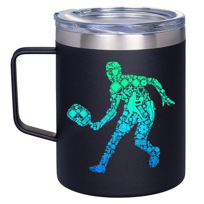 Pickleball Player 12oz Stainless Steel Coffee Mug