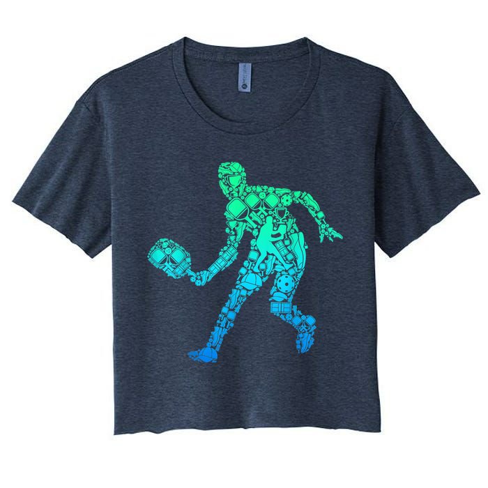 Pickleball Player Women's Crop Top Tee