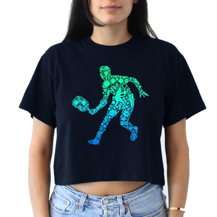 Pickleball Player Women's Crop Top Tee