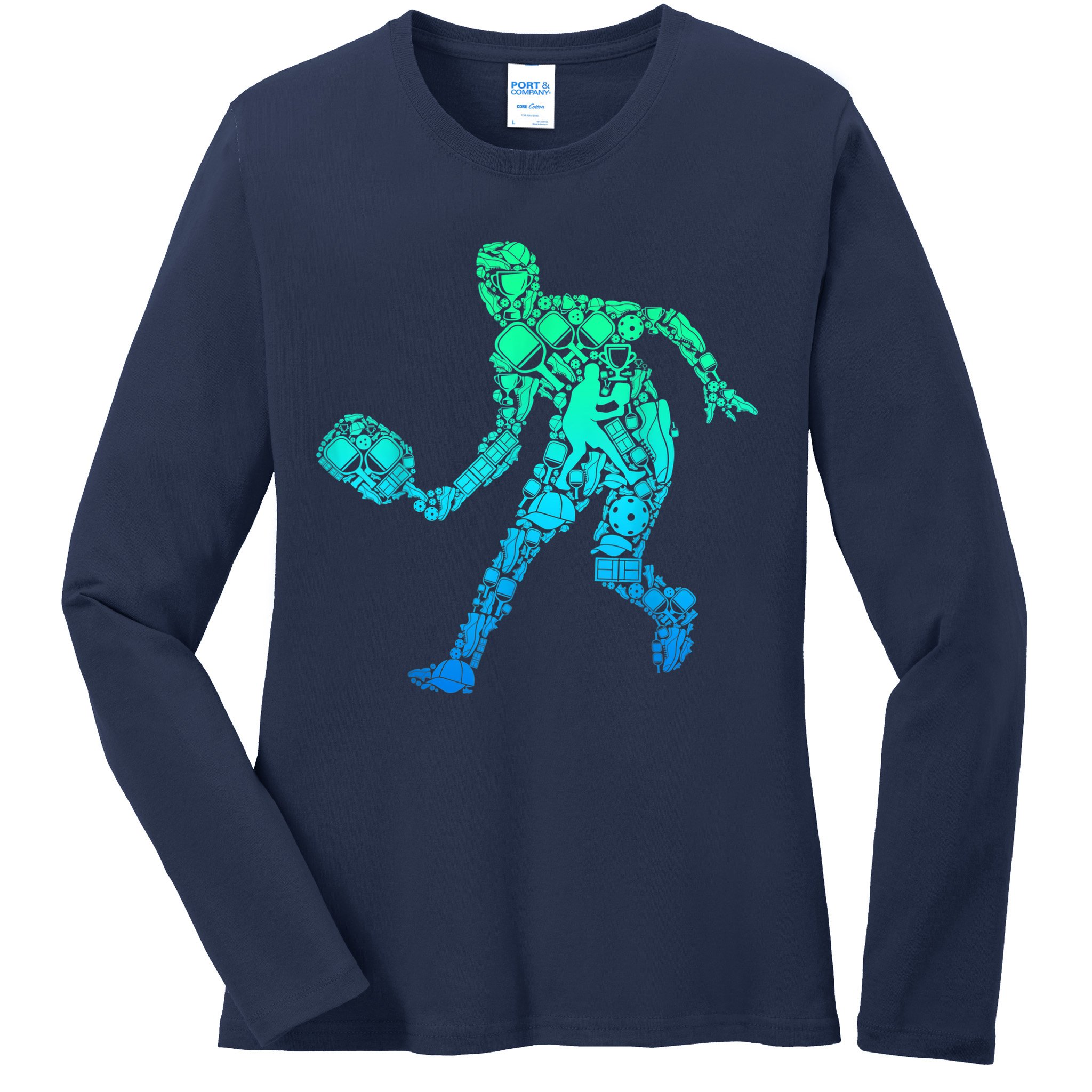 Pickleball Player Ladies Long Sleeve Shirt