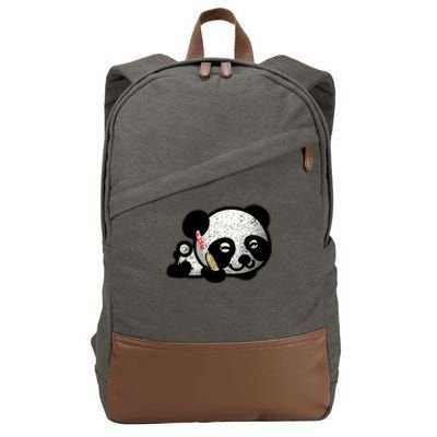 Punisher Panda Cotton Canvas Backpack