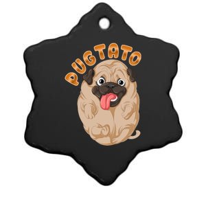 Pug Potato Pugtato Ceramic Star Ornament