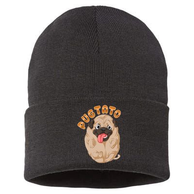 Pug Potato Pugtato Sustainable Knit Beanie