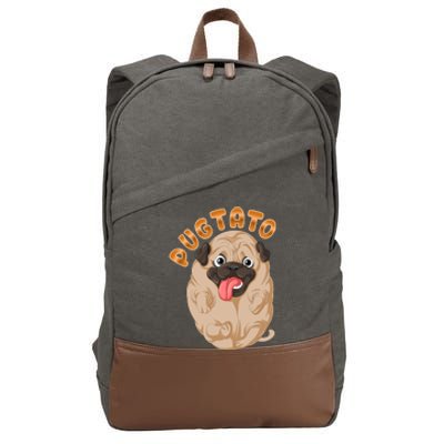 Pug Potato Pugtato Cotton Canvas Backpack