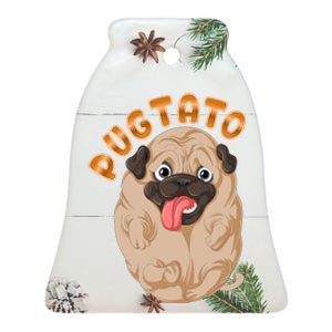 Pug Potato Pugtato Ceramic Bell Ornament