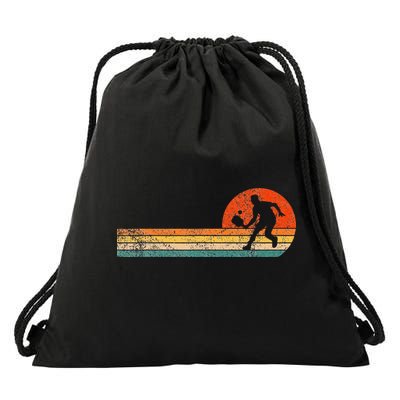 Pickleball Paddle Pickleball Player Dink Retro Drawstring Bag
