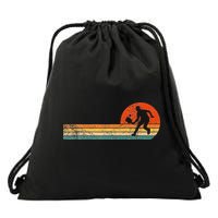 Pickleball Paddle Pickleball Player Dink Retro Drawstring Bag
