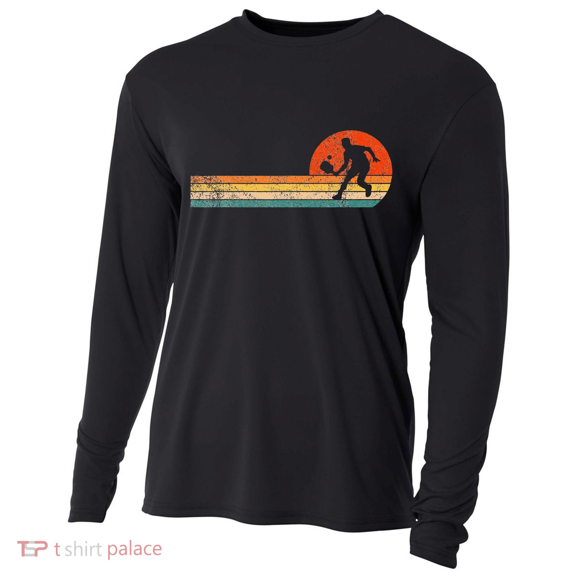 Pickleball Paddle Pickleball Player Dink Retro Cooling Performance Long Sleeve Crew