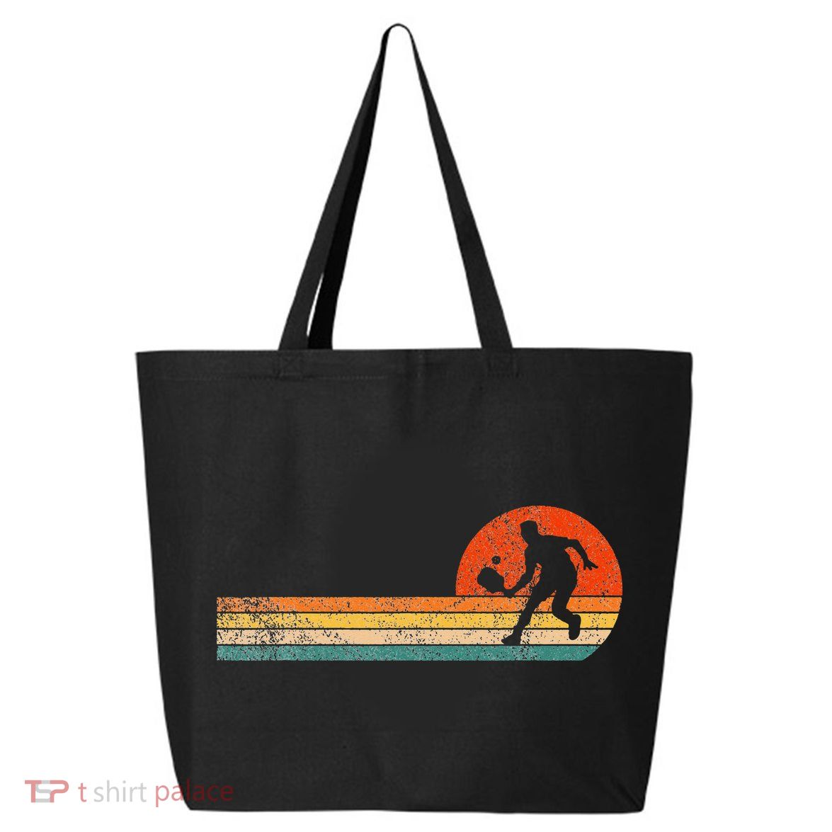 Pickleball Paddle Pickleball Player Dink Retro 25L Jumbo Tote