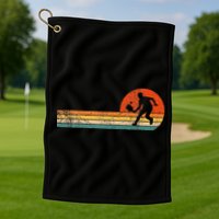 Pickleball Paddle Pickleball Player Dink Retro Golf Towel