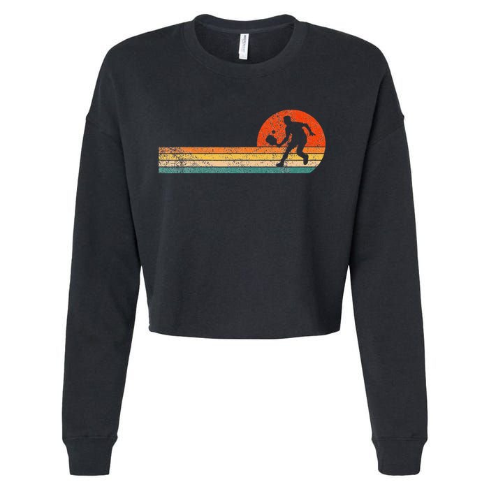 Pickleball Paddle Pickleball Player Dink Retro Cropped Pullover Crew