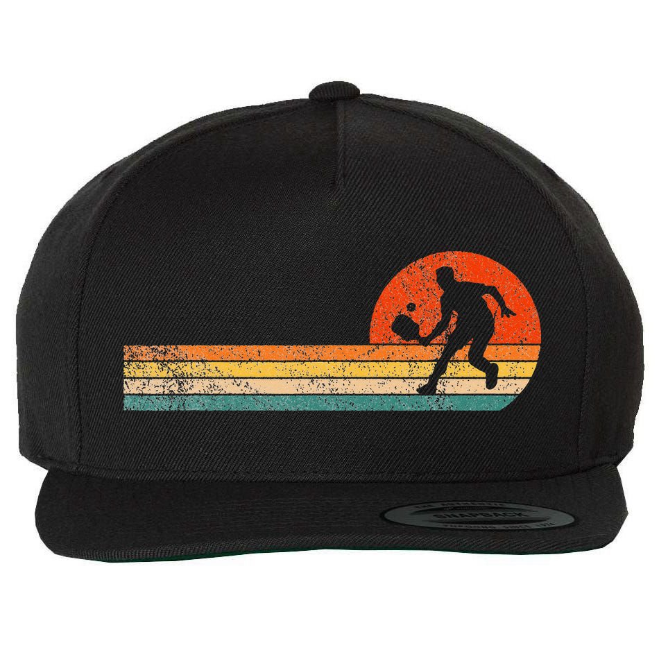 Pickleball Paddle Pickleball Player Dink Retro Wool Snapback Cap