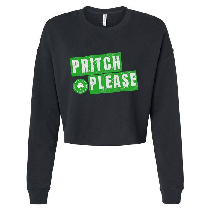 Pritch Please Cropped Pullover Crew