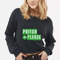 Pritch Please Cropped Pullover Crew