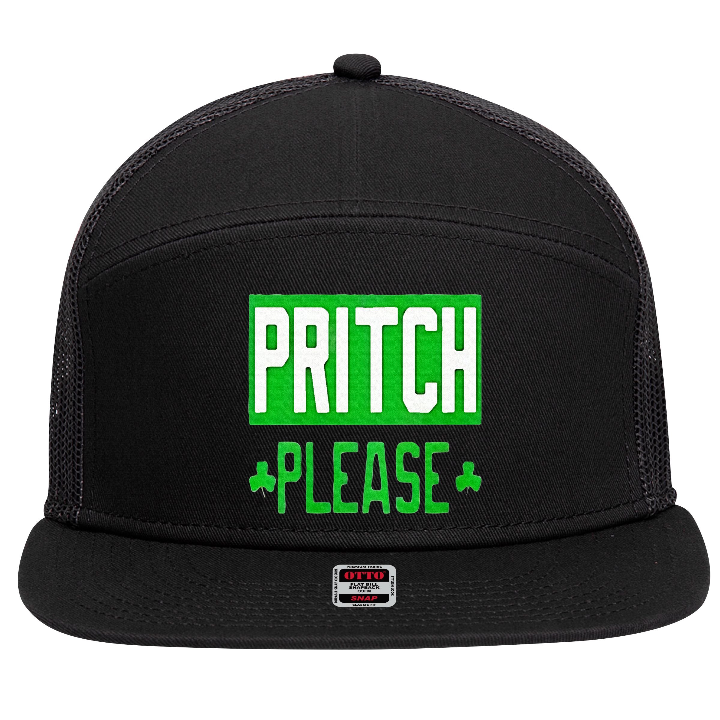 Pritch Please 7 Panel Mesh Trucker Snapback Hat