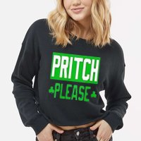 Pritch Please Cropped Pullover Crew