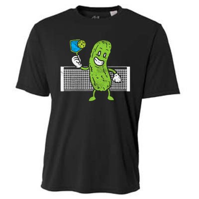 Pickle Playing Pickleball Funny Paddleball Gift Cooling Performance Crew T-Shirt