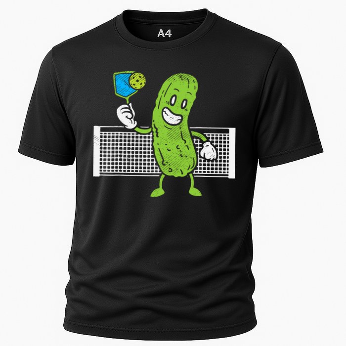 Pickle Playing Pickleball Funny Paddleball Gift Cooling Performance Crew T-Shirt