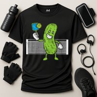 Pickle Playing Pickleball Funny Paddleball Gift Cooling Performance Crew T-Shirt