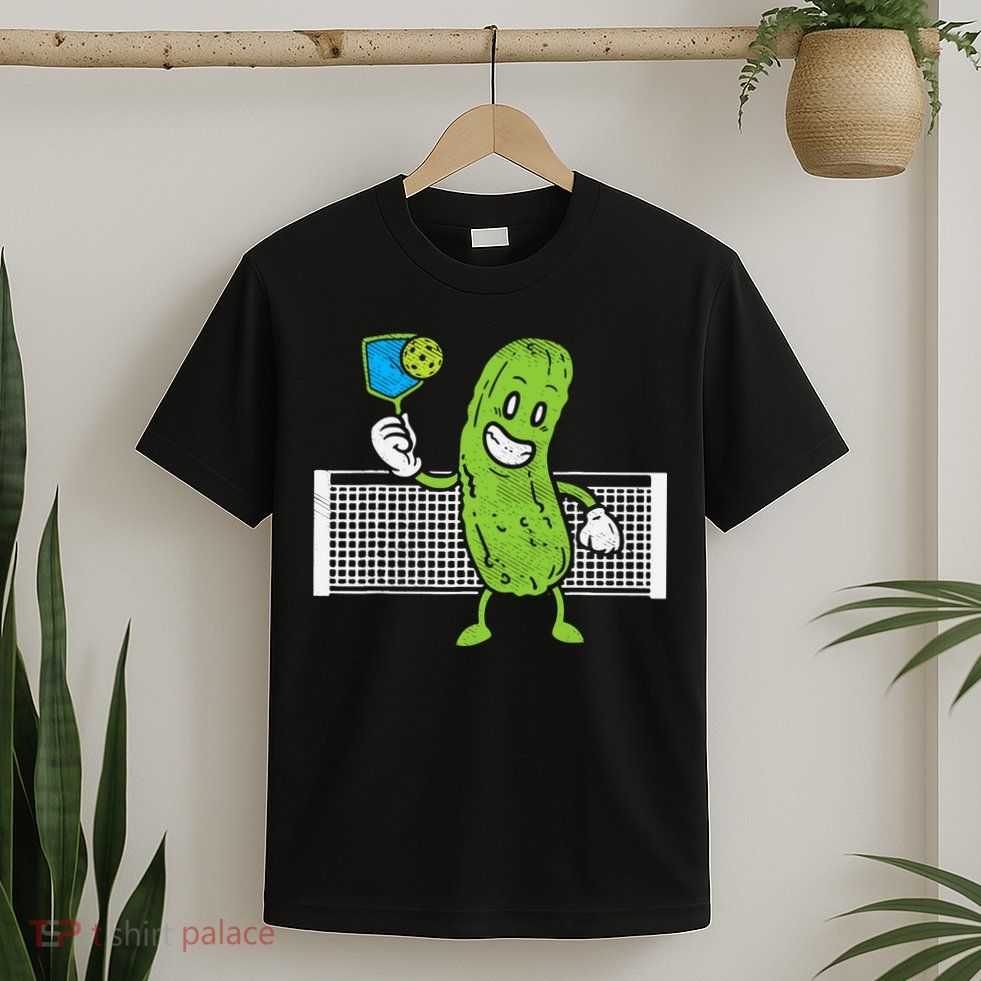 Pickle Playing Pickleball Funny Paddleball Gift T-Shirt