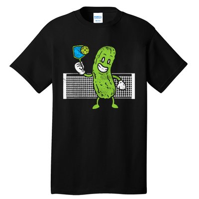 Pickle Playing Pickleball Funny Paddleball Gift Tall T-Shirt