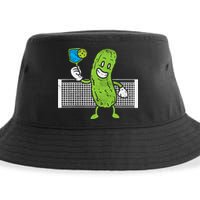 Pickle Playing Pickleball Funny Paddleball Gift Sustainable Bucket Hat