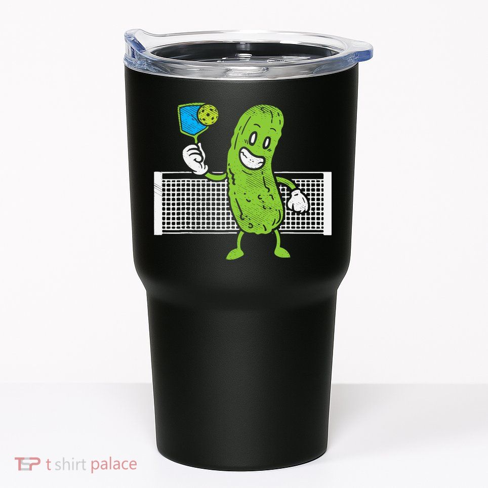 Pickle Playing Pickleball Funny Paddleball Gift Tumbler