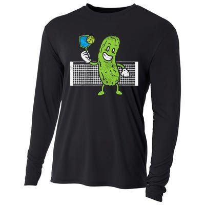 Pickle Playing Pickleball Funny Paddleball Gift Cooling Performance Long Sleeve Crew