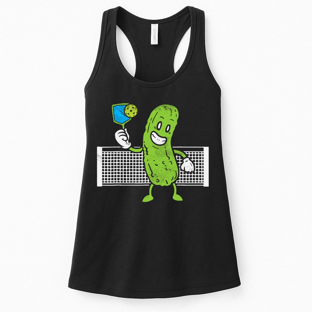 Pickle Playing Pickleball Funny Paddleball Gift Womens Tank Top
