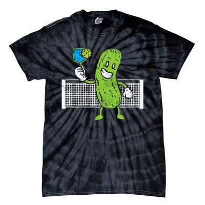 Pickle Playing Pickleball Funny Paddleball Gift Tie-Dye T-Shirt