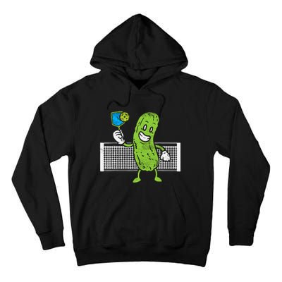 Pickle Playing Pickleball Funny Paddleball Gift Tall Hoodie