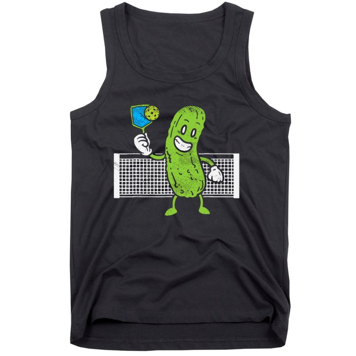 Pickle Playing Pickleball Funny Paddleball Gift Tank Top