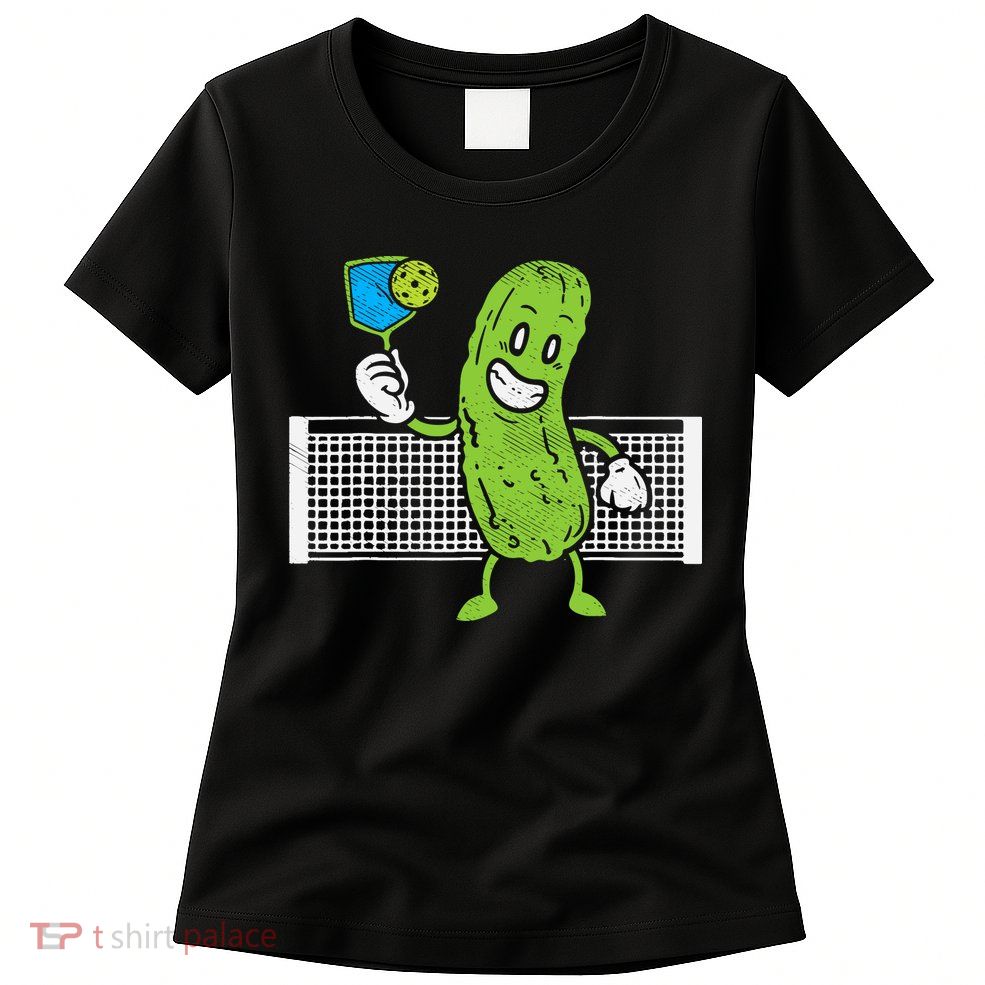 Pickle Playing Pickleball Funny Paddleball Gift Womens T-Shirt