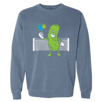 Pickle Playing Pickleball Funny Paddleball Gift Garment-Dyed Sweatshirt