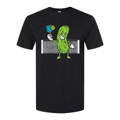 Pickle Playing Pickleball Funny Paddleball Gift Softstyle CVC T-Shirt