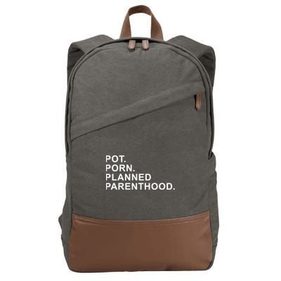 Pot Porn Planned Parenthood Cotton Canvas Backpack