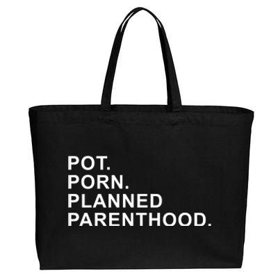 Pot Porn Planned Parenthood Cotton Canvas Jumbo Tote