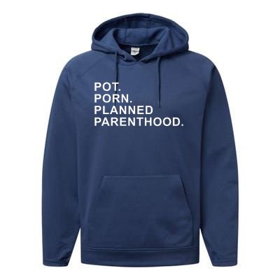 Pot Porn Planned Parenthood Performance Fleece Hoodie