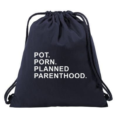 Pot Porn Planned Parenthood Drawstring Bag