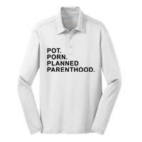 Pot Porn Planned Parenthood Silk Touch Performance Long Sleeve Polo