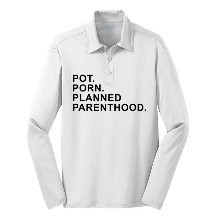 Pot Porn Planned Parenthood Silk Touch Performance Long Sleeve Polo