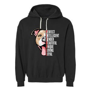 Pitbull Proud Pitbull Owners Garment-Dyed Fleece Hoodie