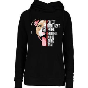 Pitbull Proud Pitbull Owners Womens Funnel Neck Pullover Hood