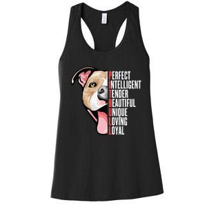 Pitbull Proud Pitbull Owners Women's Racerback Tank