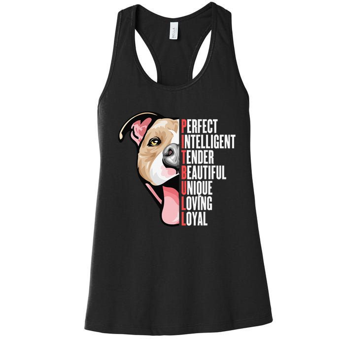 Pitbull Proud Pitbull Owners Women's Racerback Tank