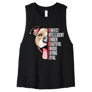 Pitbull Proud Pitbull Owners Women's Racerback Cropped Tank