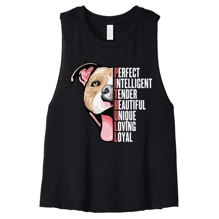 Pitbull Proud Pitbull Owners Women's Racerback Cropped Tank