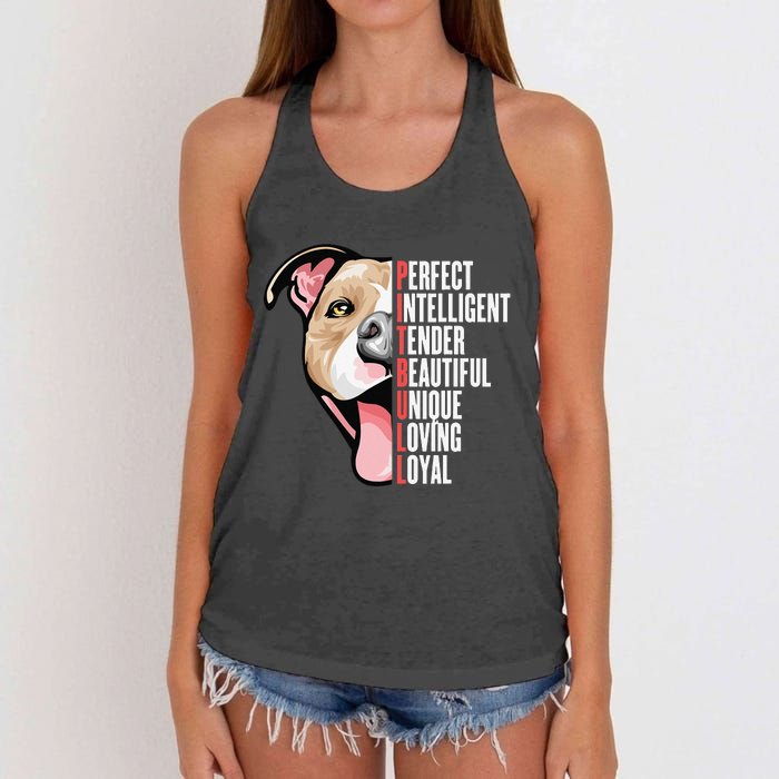 Pitbull Proud Pitbull Owners Women's Knotted Racerback Tank