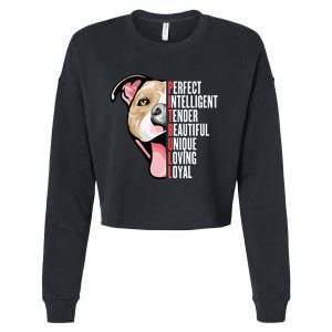 Pitbull Proud Pitbull Owners Cropped Pullover Crew